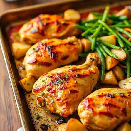 One-Pan Oven Baked Chicken and Potatoes